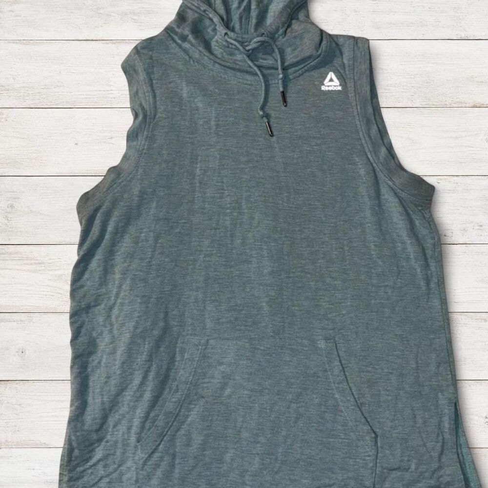 Reebok Women's Green and Blue Hoodie